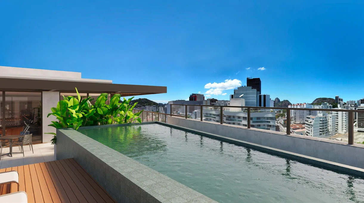 Rooftop with pool — Estação Botafogo