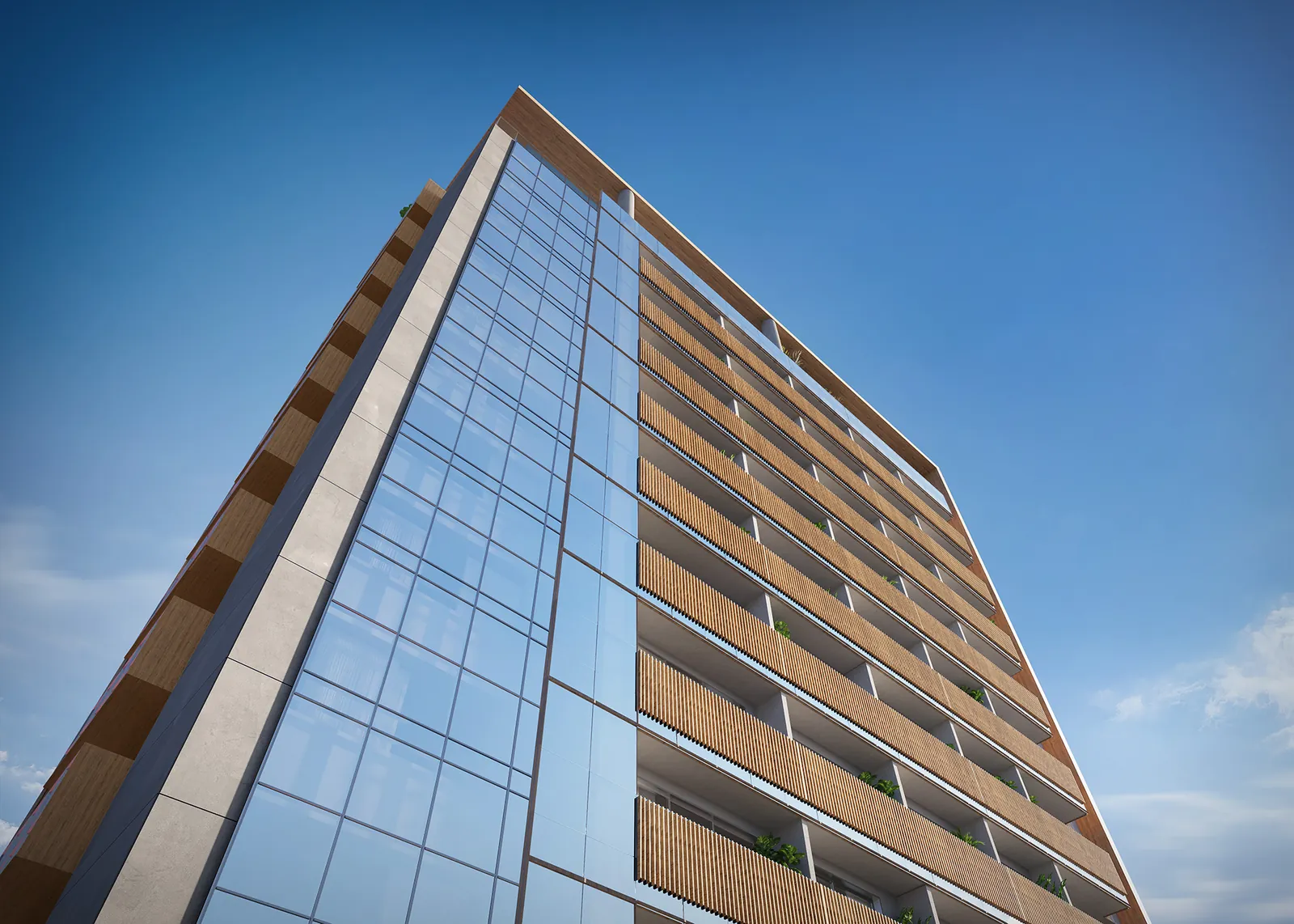 La façade vitrée de First Humaitá côté Conde de Irajá