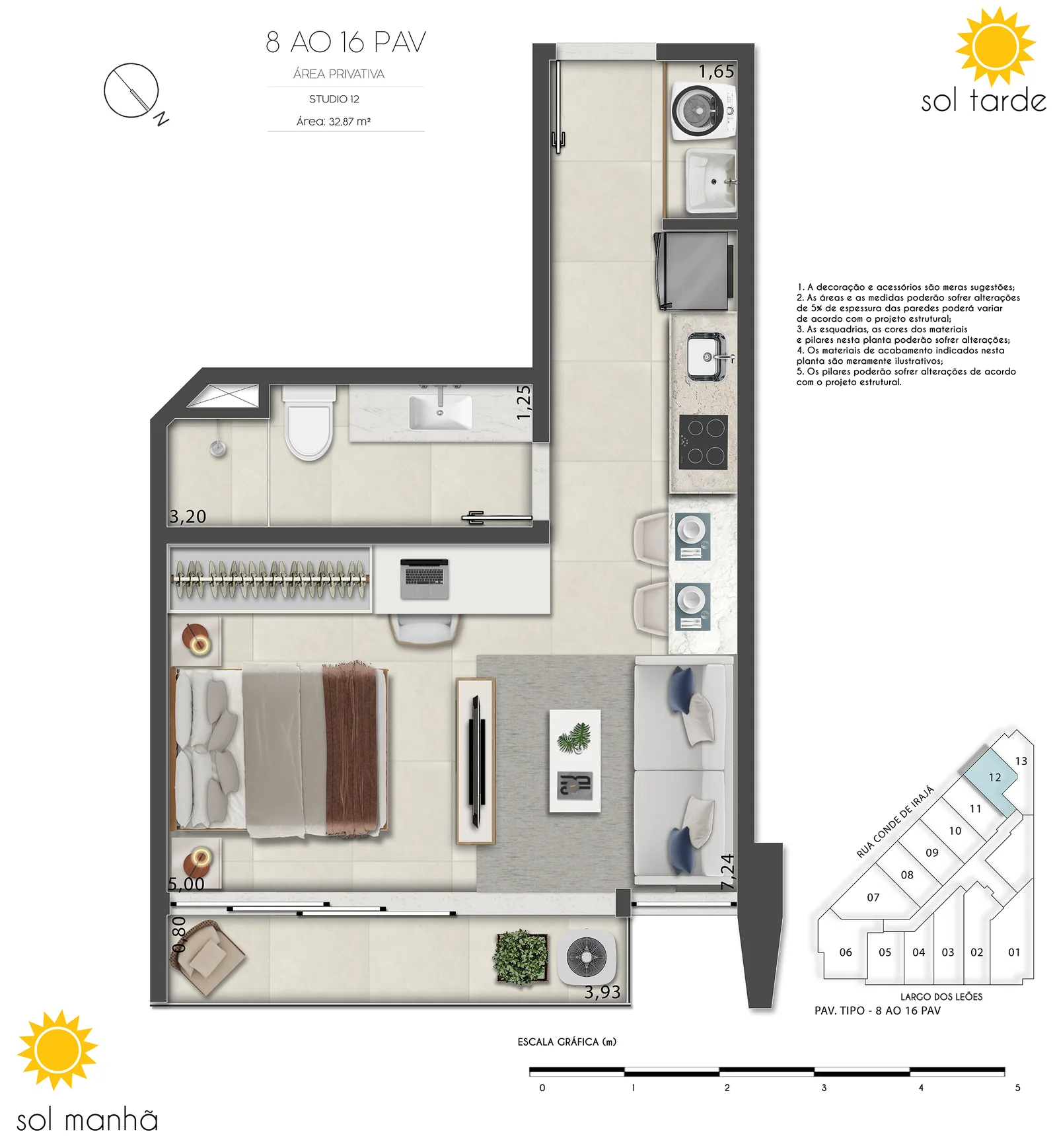 First Humaitá zone haute — lot 09 plan, 36,58 mètres carrés