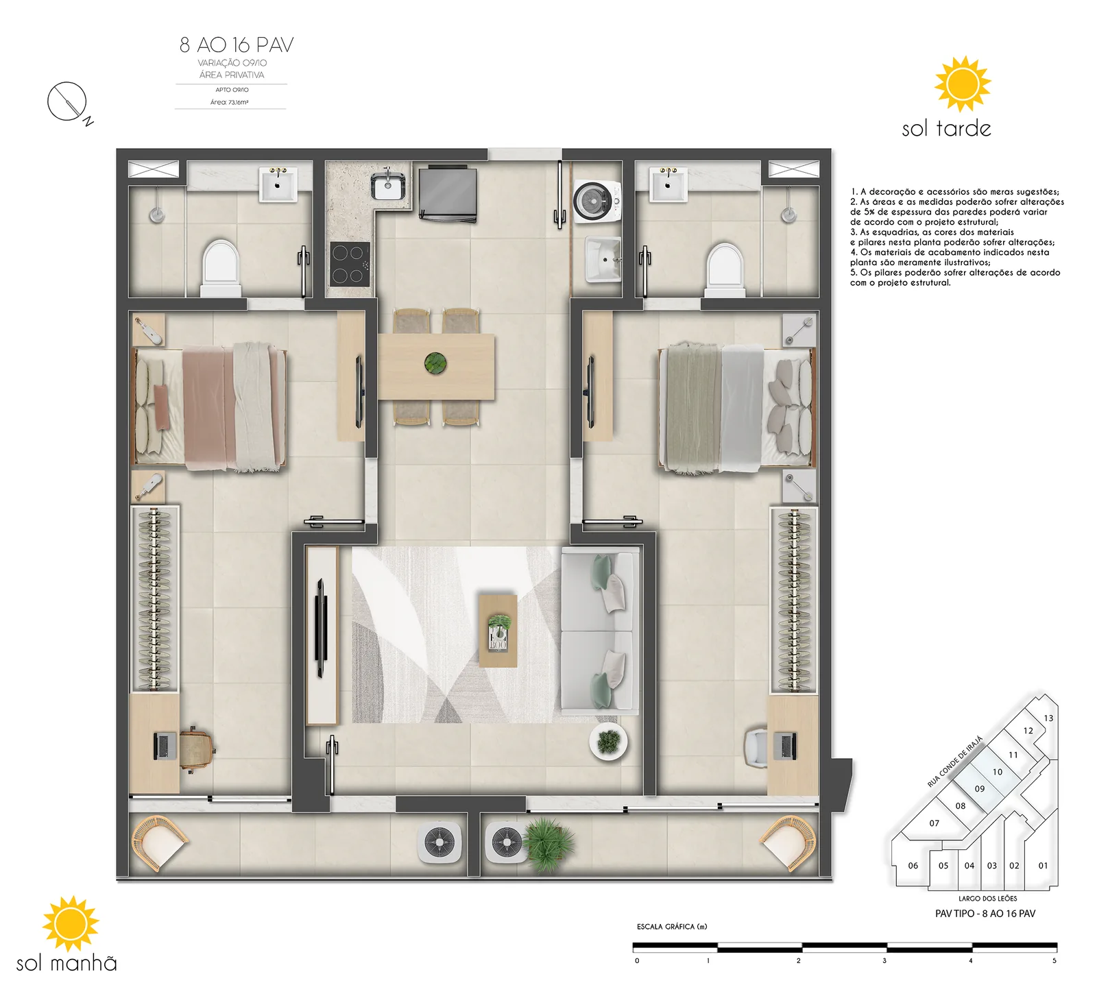 First Humaitá zone haute — variante de plan des lots 09 and 10