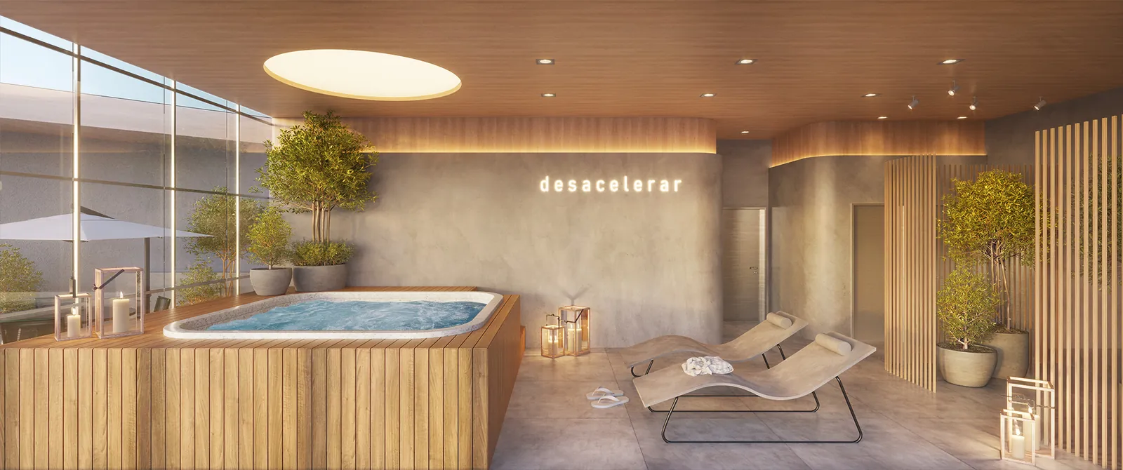 Jacuzzi extérieur et espace détente à First Humaitá