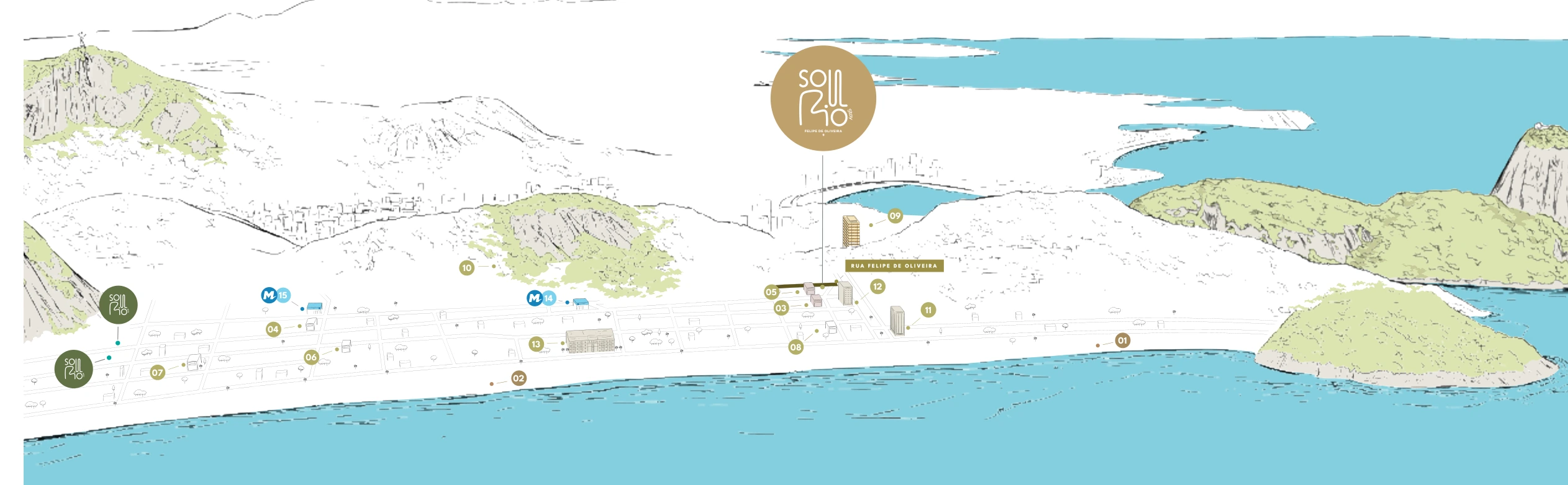 Mapa Ilustrado Soul Rio Felipe de Oliveira Copacabana
