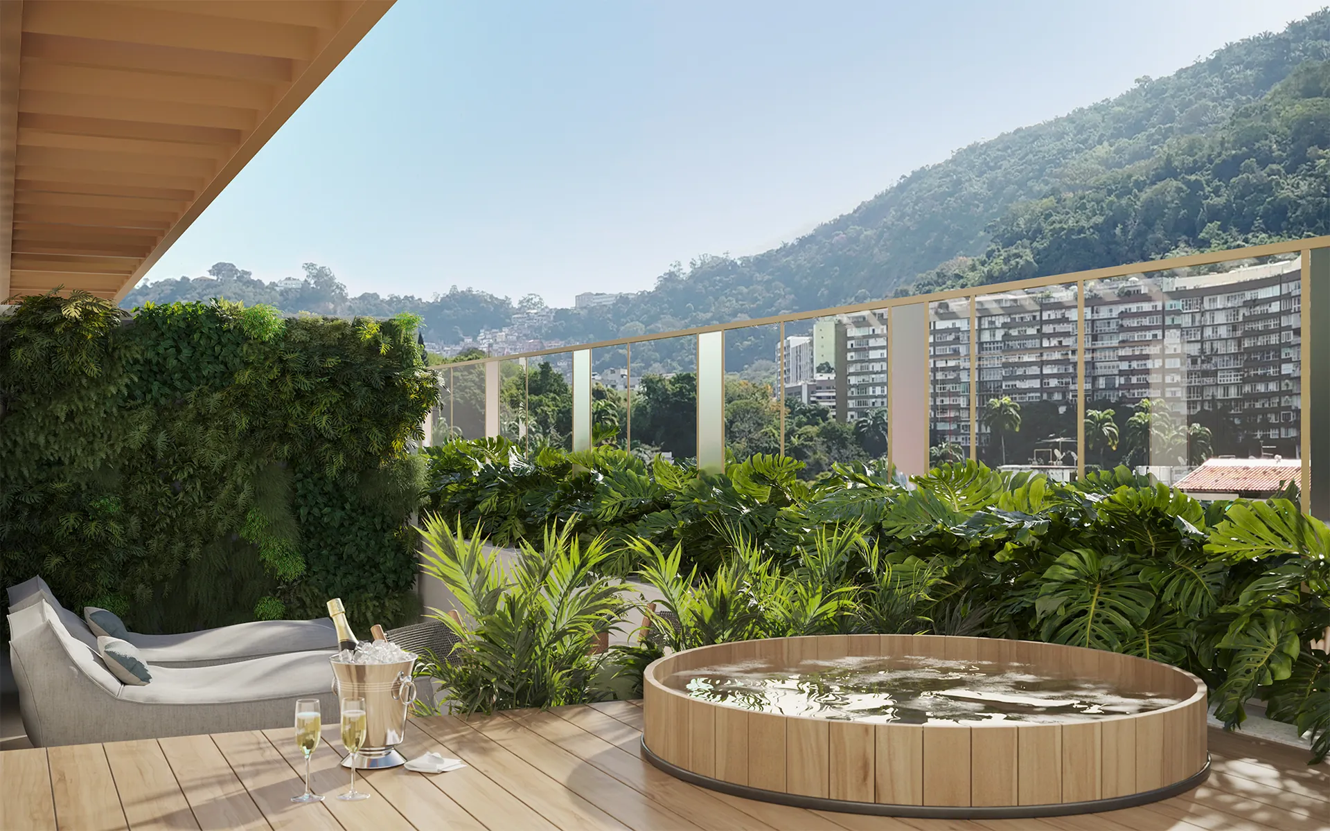 Lounge area with pool and sauna — Soul Rio Laranjeiras